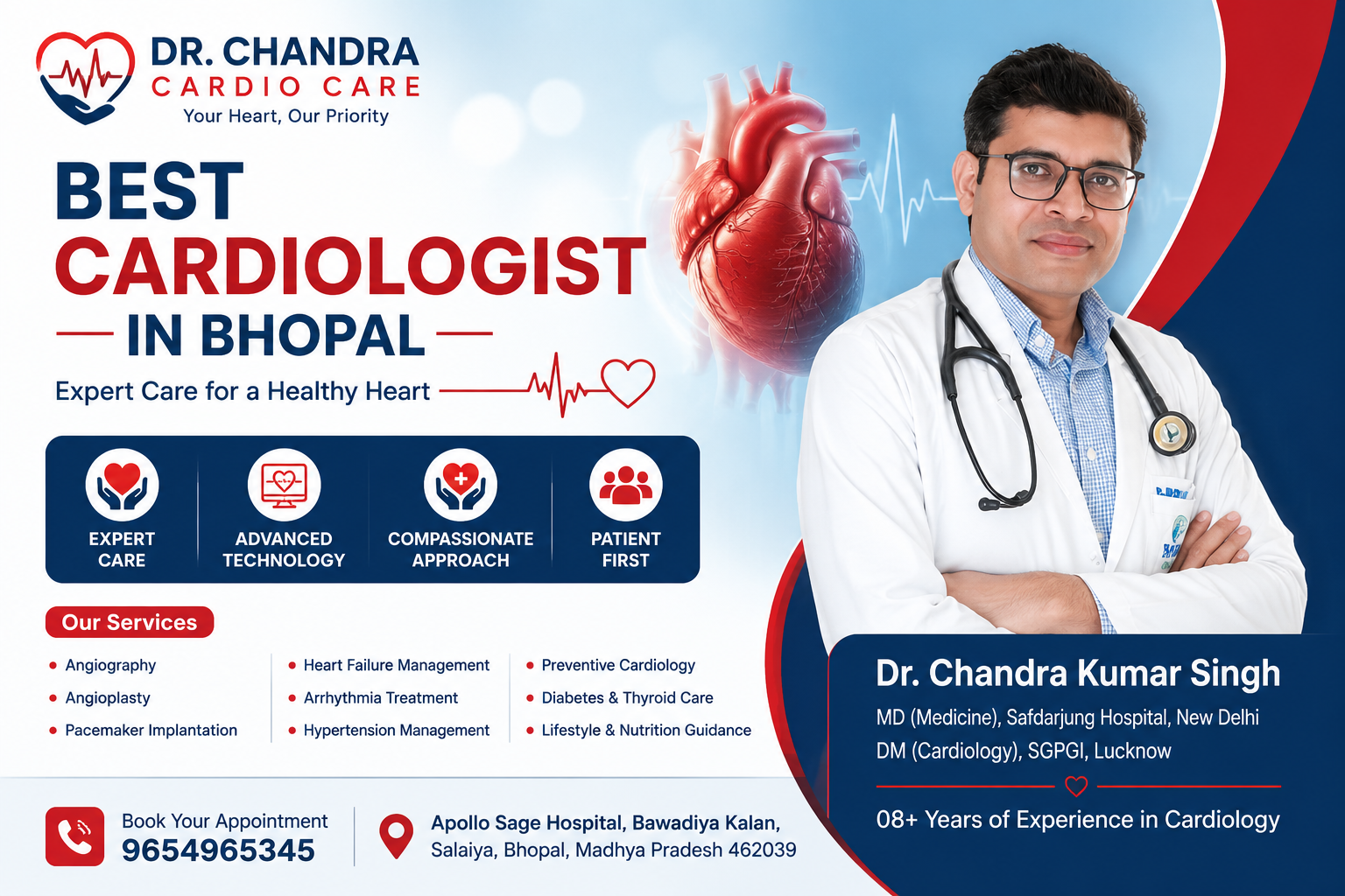 Best cardiologist in Bhopal | Dr. Chandra Kumar Singh, Best cardiologist in Bhopal, Dr. Chandra Kumar Singh Best Cardiologist in Bhopal, Heart Specialist in Bhopal, Cardiologist in Bhopal, Heart Doctor in Bhopal, Advanced Cardiac Care in Bhopal, Heart Clinic in Bhopal, Cardiac Consultation in Bhopal